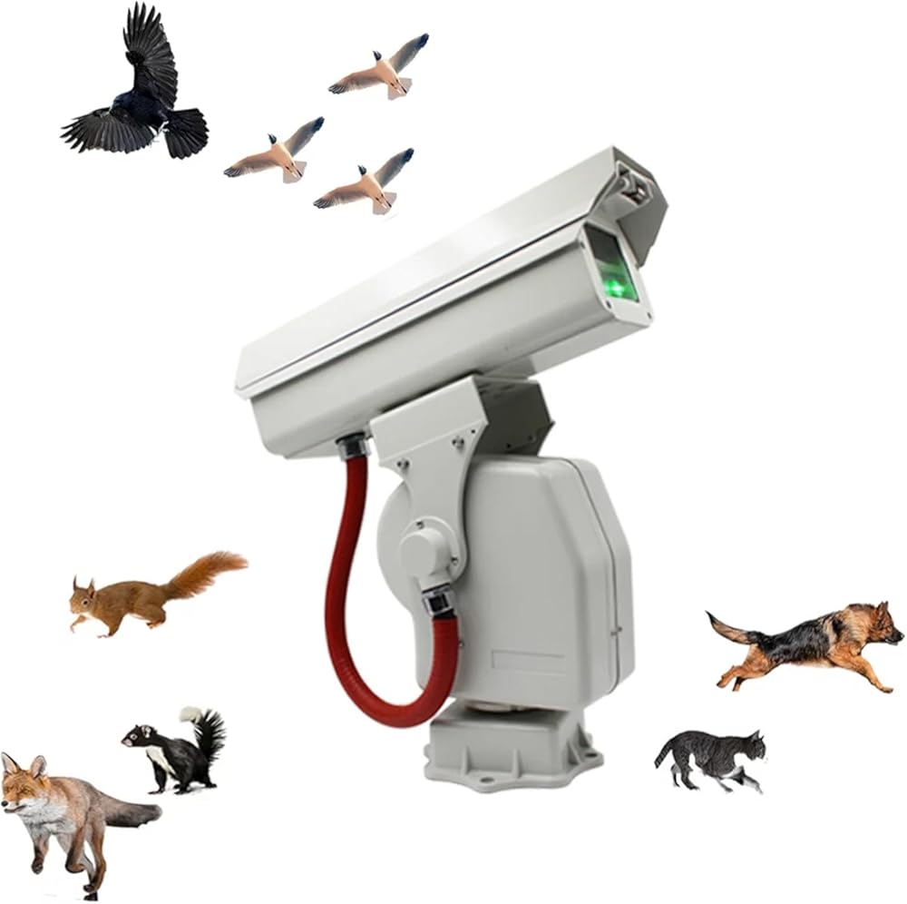 Automatic Bird Hunter - 360° Rotation, APP Control, with Multi-Time Heavy Rainproof,Automatic Cruise,for Farms/Airports/Solar Farms