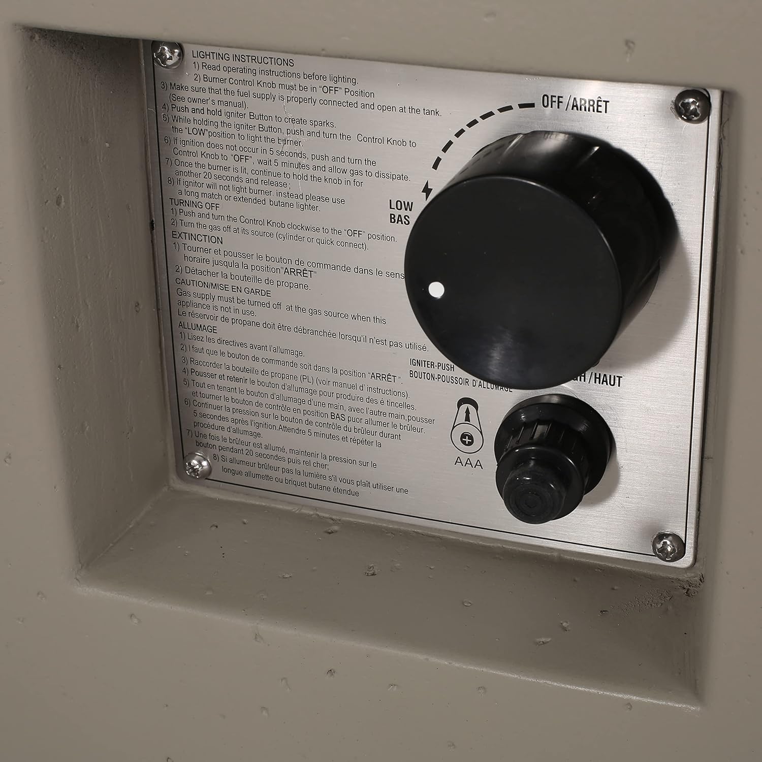 Rectangle Propane Fire Pit Table, 50,000 BTU Outdoor Concrete Fire Pit for Patio, 14.75 Inch Modern Portable Gas Fire Pits for Backyard Garden Deck Use,Only Table (Tank Holder is Not Included) - 750K