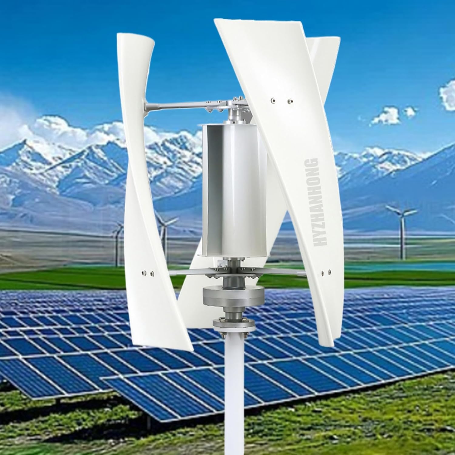6000W Low Speed Vertical Axis Wind Turbine Generator 12V 24V 48V 220V Free Energy Household Wind Turbine with Controller for Home, Boats, Street Lighting
