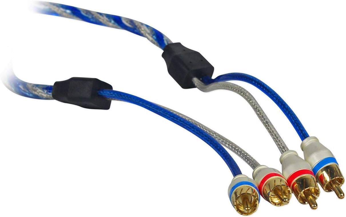 Rockville RWK0CU 0 AWG 100% Copper Amp Installation Wire Kit, OFC, High Power Transfer, Durable Design, Complete Accessories, for Car Audio Enthusiasts