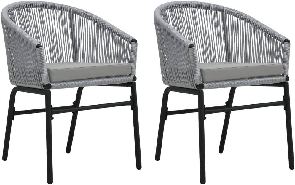 Patio Chair Patio Chairs 2 pcs Anthracite PE Rattan