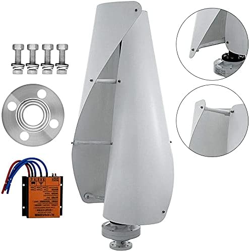 Vertical Wind Power Turbine Generator Power Energy Windmill with Controller 4000W 2 Helix Blade,48v