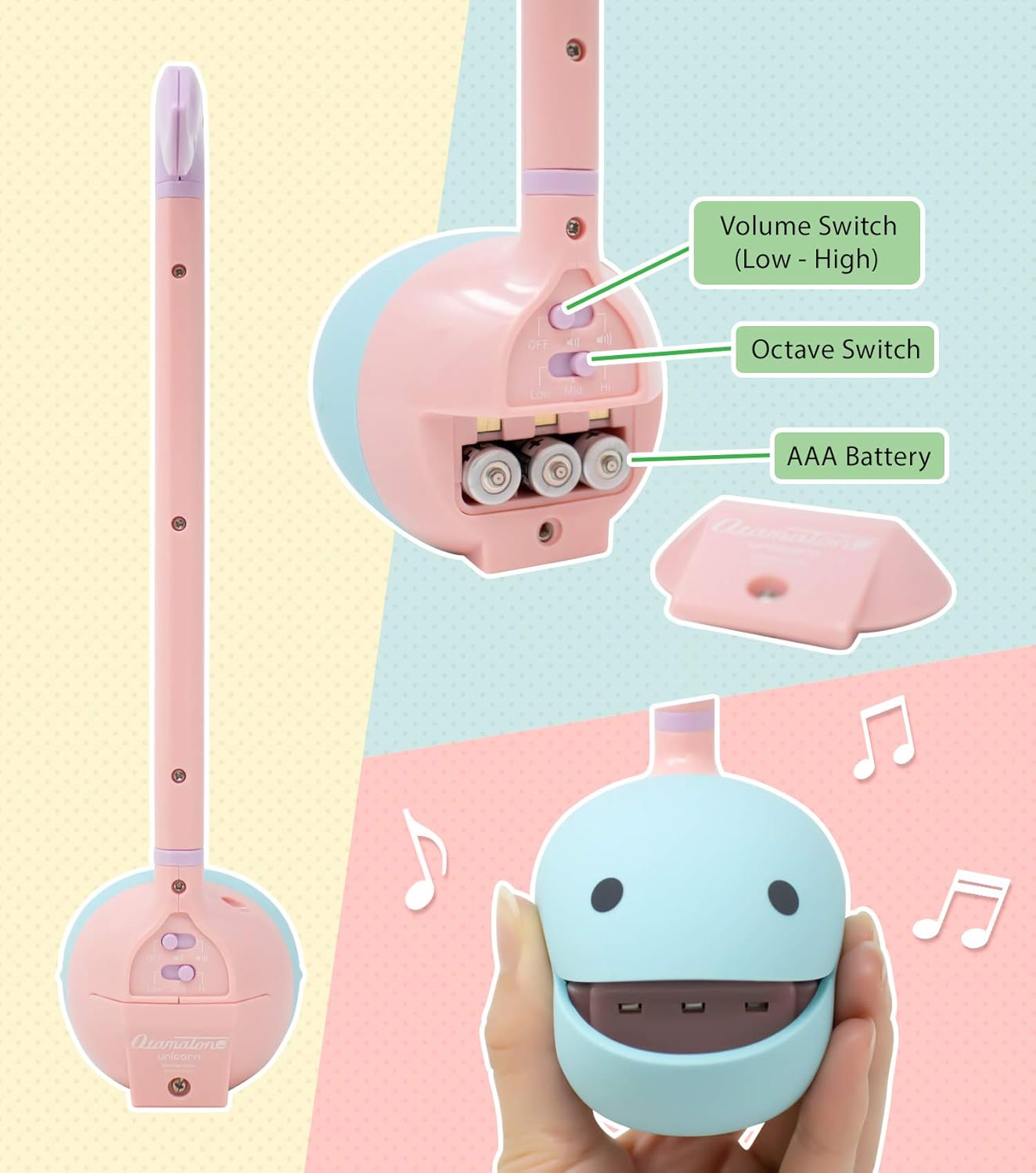 Otamatone Regular [Unicorn] and OT Deluxe [Unicorn] Bundle Japanese Electronic Musical Instrument Portable Music Synthesizer Maywa Denki Award Winning Educational Fun Gift for Children Teen Adult