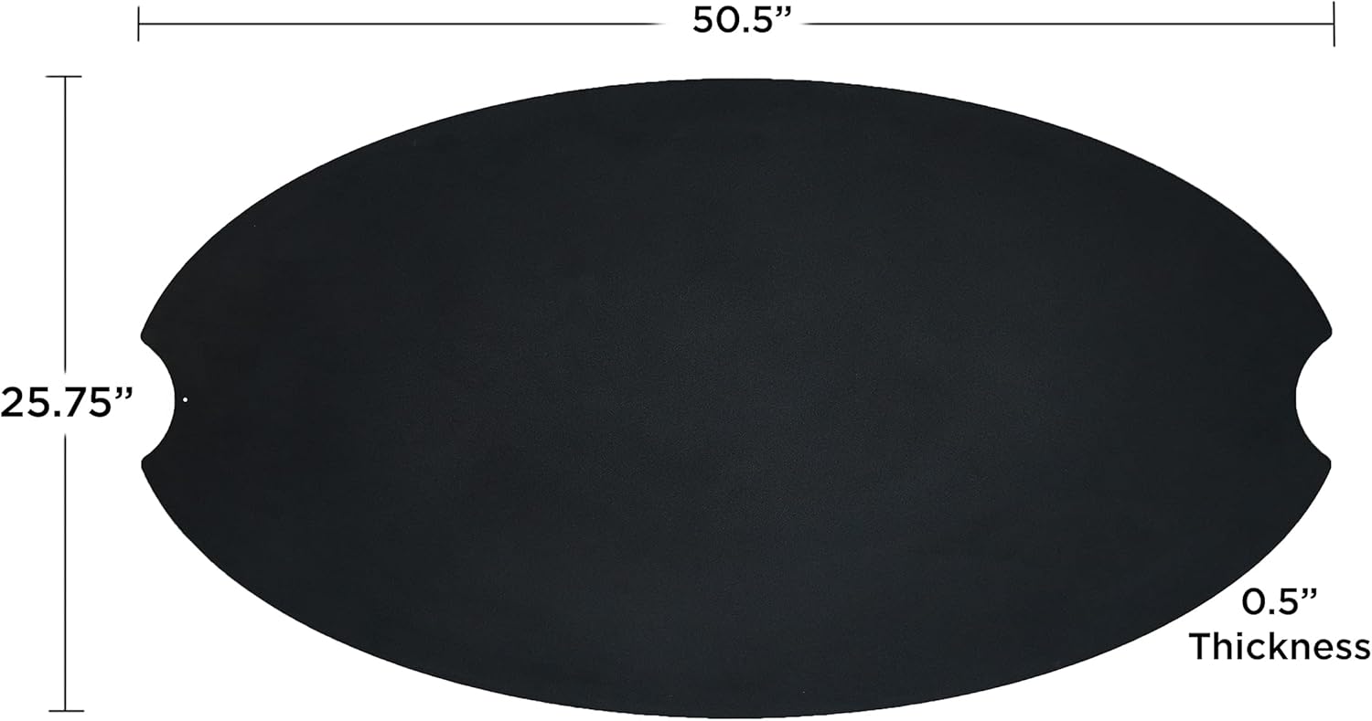 Real Flame Riverside Large Oval Steel Burner Lid, Black - Weather, Sun & Rust Resistant - Compatible with Riverside 58