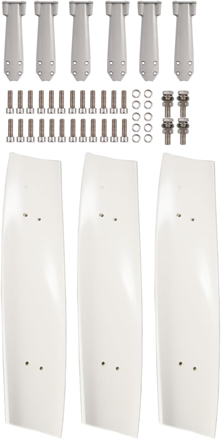 Vertical Wind Turbine Generator Blades, Nylon Blades for Small Windmill Make Your Own Wind Turbine Wind Turbine Parts Wind Blades(3Pcs)