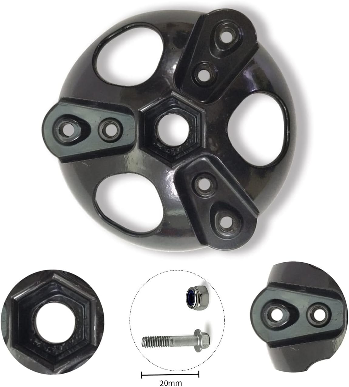 CAJUCA Small Horizontal Wind Turbine Accessories Diameter 135Mm 3 Pcs Wind Turbine Blade Screw and Nut Kit Hub and Cover