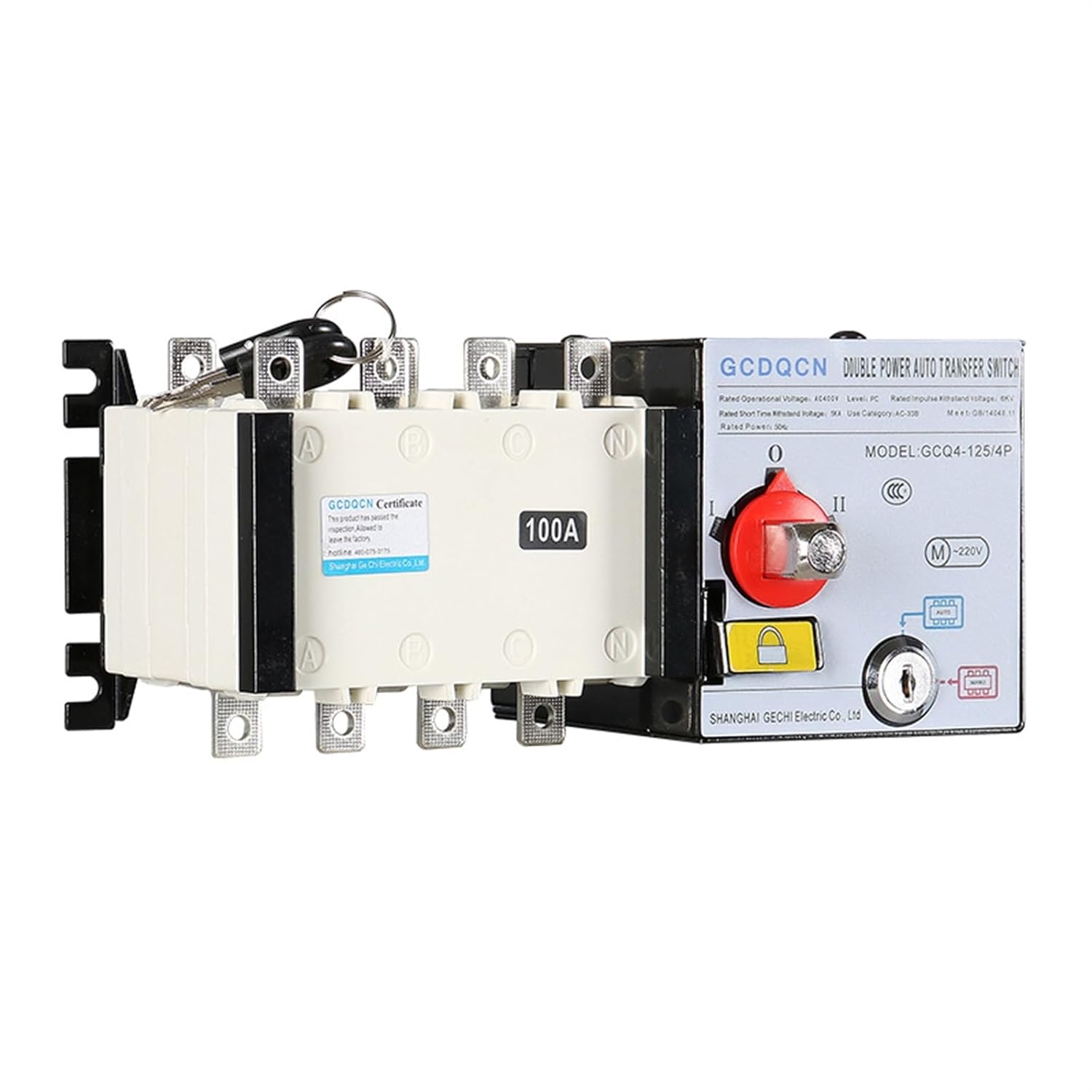 GCQ4 Isolated PC-Level Generator Switch fire-Fighting Dual Power Automatic Transfer Switch(4P3200A)