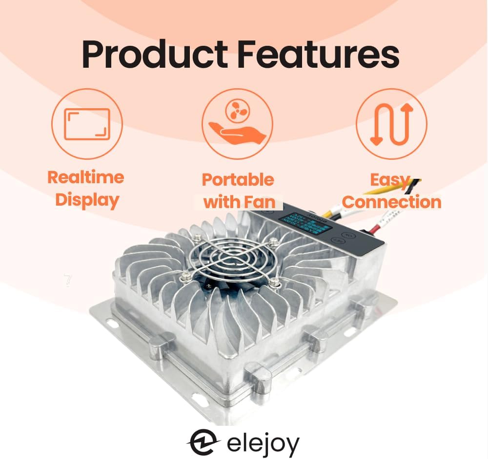 40 Amp 12V/24V Waterproof Outdoor MPPT Solar Charge Controller Step-Down ↘ Adjustable Output Lithium LiFePO4 Lead-Acid Gel Sealed Flooded Battery | LED Display Boat Marine RV Golf Cart | IP65