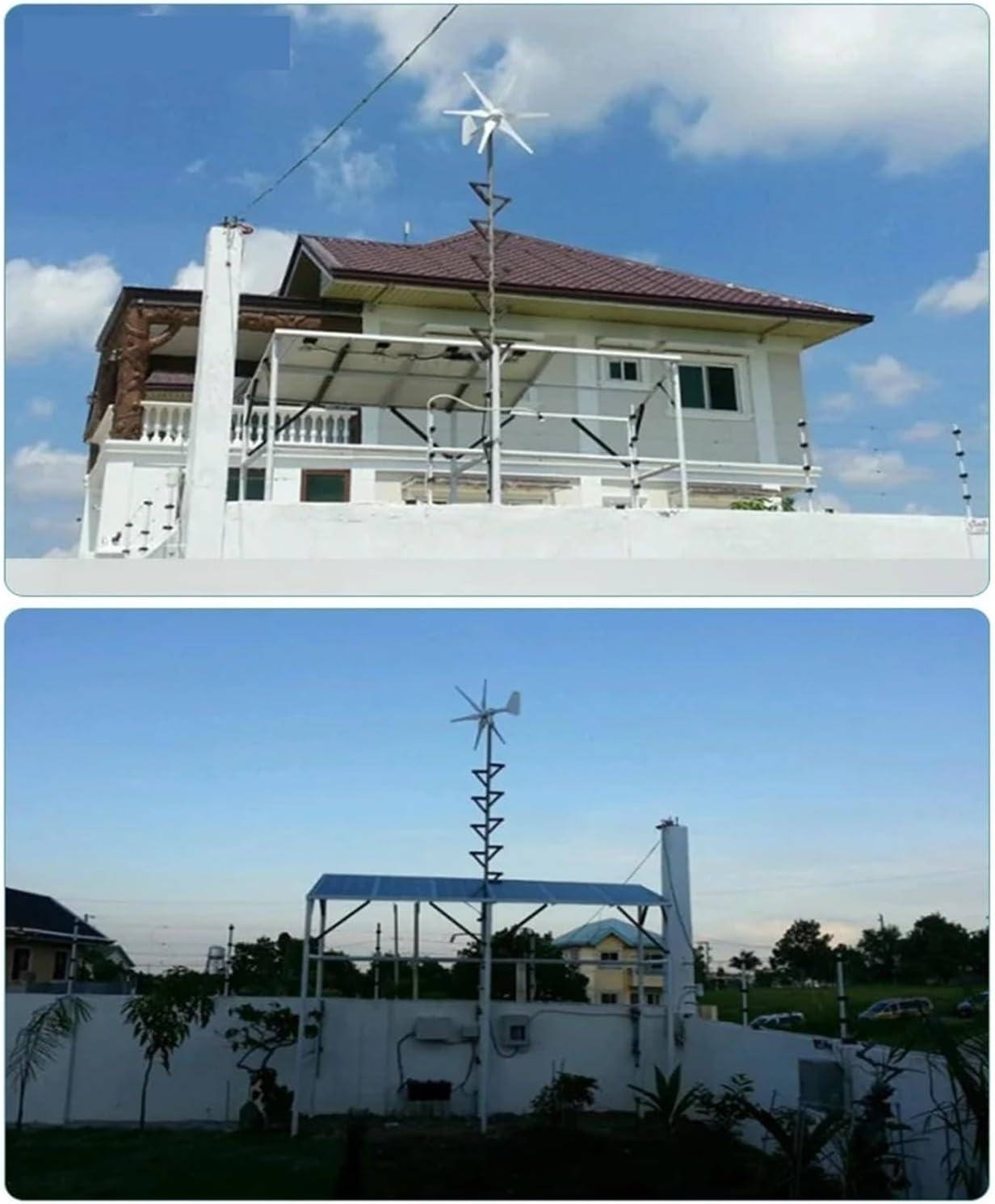 Wind Turbine Generator Kit, 500W Wind Turbine 12V 24V AC/DC Reinforced Blade Over Speed Protection Low Wind Speed Starting Wind Turbines for Hybrid Solar Wind System(24V AC)