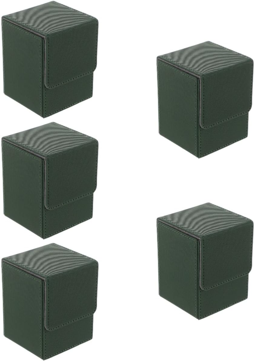 YARNOW 5pcs Card Deck Storage Box Pu Playing Cards Organizer Smooth Lining Portable Design Suitable for Outdoor Use Safe and Materials
