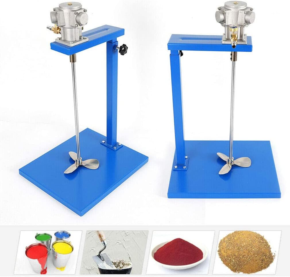 Automatic Pneumatic Paint Mixer Machine, 5 Gallon 20L Air Agitator Blender Stirrer, Lifting Platform Paint Coating Mixer Paint Stirring Machine Bracket Air Agitator Paint Mix Tool