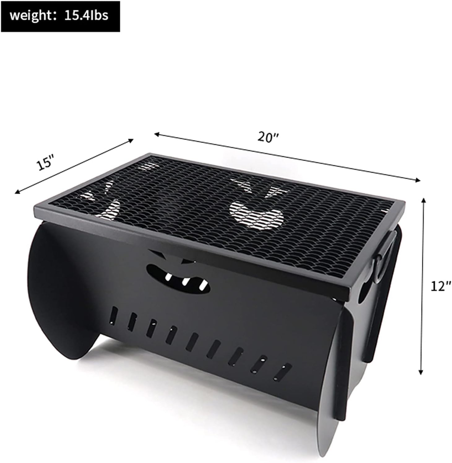 Wood Burning Fire Pit Backyard Portable Removable Fire Pit Grill for Camping, Hollow Splicing Cooking Grill Combination,50×38×30.4cm