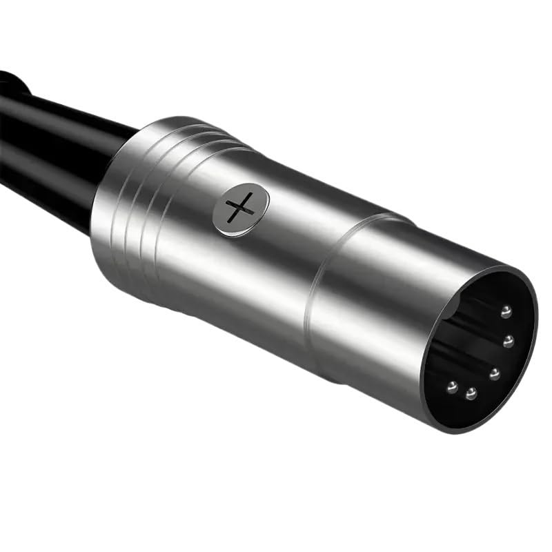 FENG GUO 5-pin MIDI Audio Cable Male to Male XLR Adapter Cable Suitable for Electric Piano Keyboard(8m)