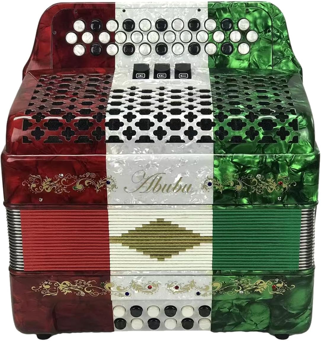 34-Key Accordion 3412 FBE (Tricolor of Green, White, and Red)