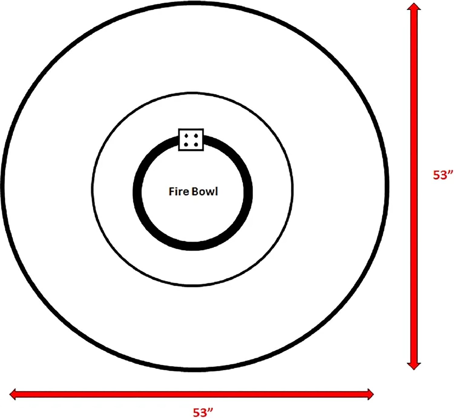 Kaimei Outdoor Propane Fire Pit Table - Aluminum, Stone & Wicker - 52