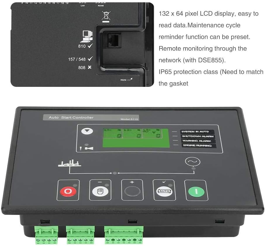 Generator Controller 5110, Generator Controller Module LCD Display Panel DSE5110 Generator Controller Module
