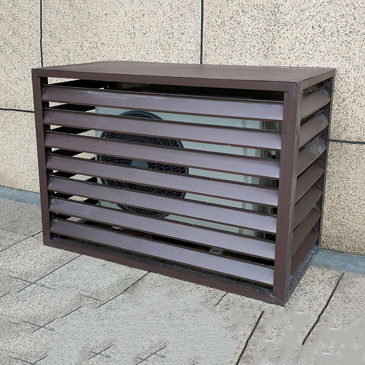 Aluminum Air Conditioner And Heat Pump Cover, Air Conditioner Fence Screen, Mini Split Air Conditioner Cover For Outside Units, Plant Display Rack Storage Shelf, Suitable For Indoor And Outd