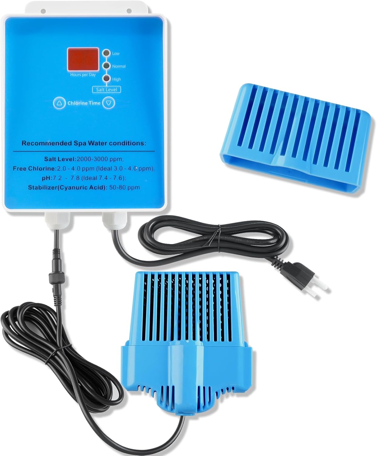 Saltwater Chlorine Generation System Drop in Salt System Conversion Kit for Hot Tubs and Swim Spas Up to 2000 Gallons