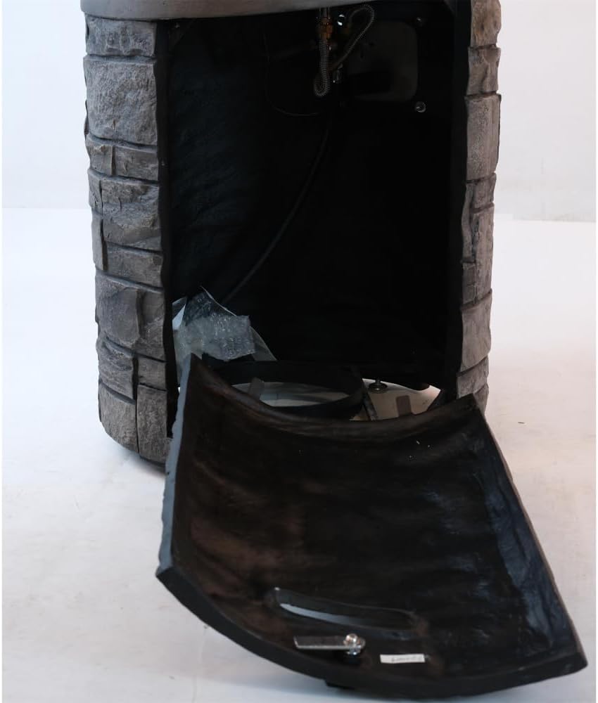 32000 BTU, CSA Certification Diameter 20 Inch Round Outdoor Gas Fire Pit,Contain 2.5kg Lava Stone and Rainproof Cover,Suitable for Outdoor Garden