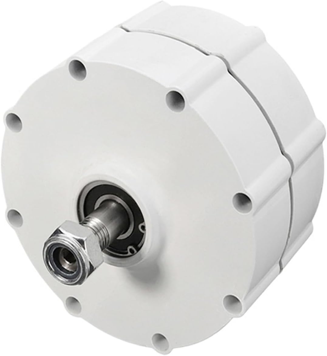 Wind Turbines, 5KW 12V 24V 48V Small Electric Generator for Windmills Dynamo Wind Water Turbine 5000W Gearless Permanent Magnet Generator(No Base,Double Shaft_24V_5KW)