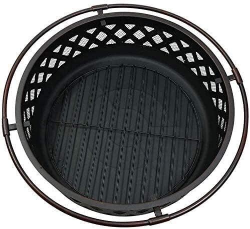 Fire Pits Outdoor Wood Burning Outdoor Fire Large Bonfire Wood Burning Patio Coal Grill Firepit for Outside Grill Charcoal Smokeless Grill with Spark Screen Poker with Cover BBQ Cooking for Outside Ca