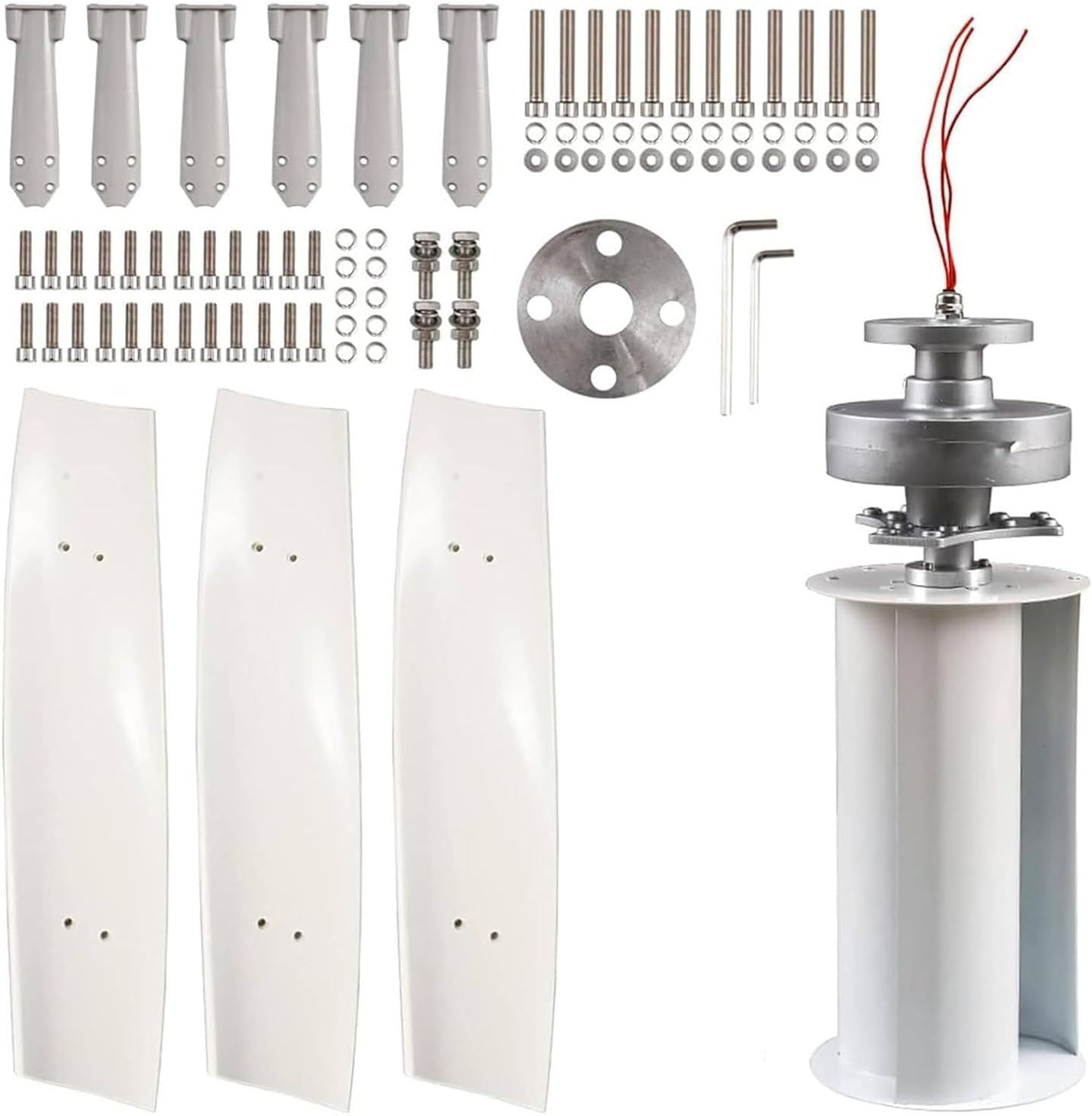9000W Vertical Wind Turbine Generator Kit - High-Efficiency Permanent Magnetic Levitation, 12V/24V/48V/220V, 3-Blade Vertical Axis Wind Power System for Home & Off-Grid Use