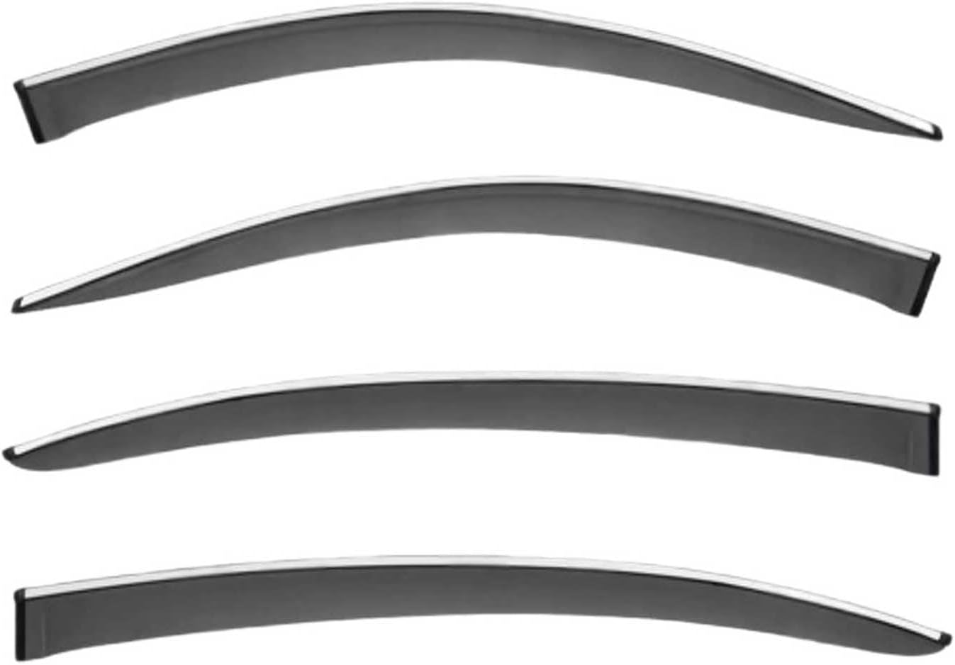 Window Deflectors for Infiniti Q50/Q50S Standard Wheelbase MK1-V37 2013+, Sun Rain Guard Window Visors Vent Shades with Bright Stripes Car Accessories