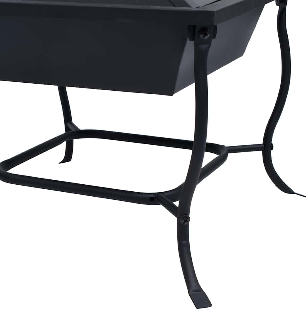 Fire Pit Outdoor Patio Table, Portable Wood Burning Grill, 16.5