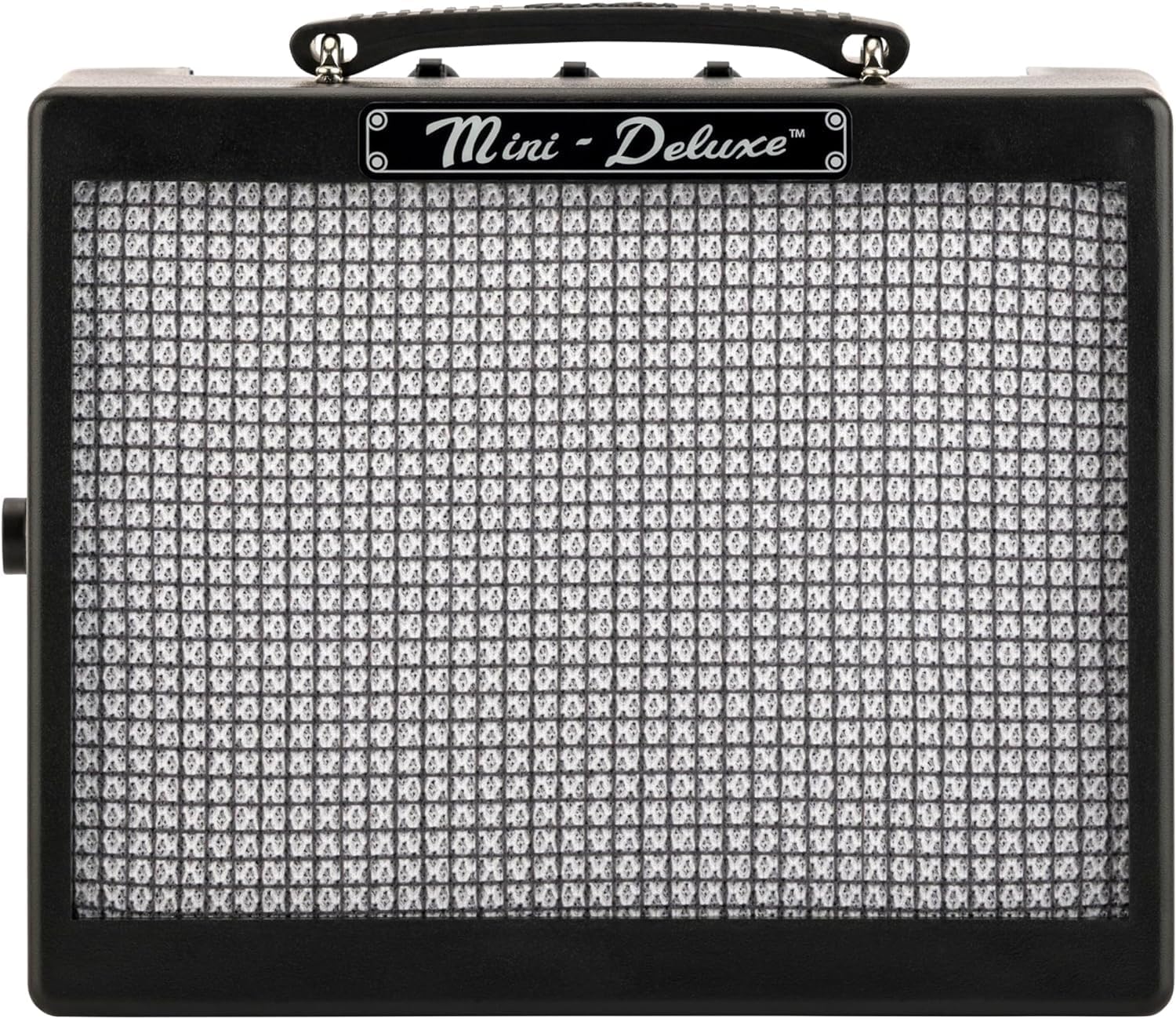 Fender Mini Deluxe Electric Guitar Amp, with 1-Year Warranty, Mini Guitar Amp, Portable Guitar Amplifier, Guitar Accessories, 3 Watts, Black