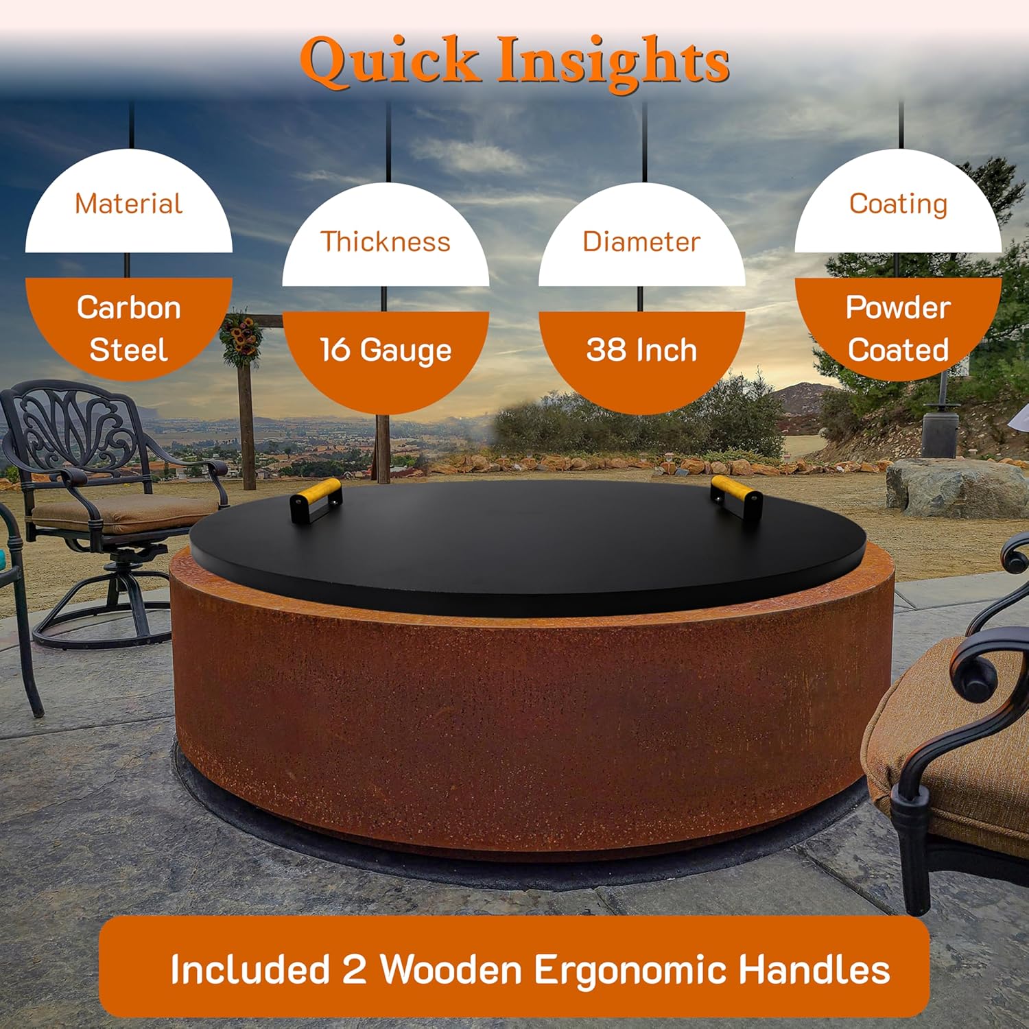 Febtech - FirePit Lid 38