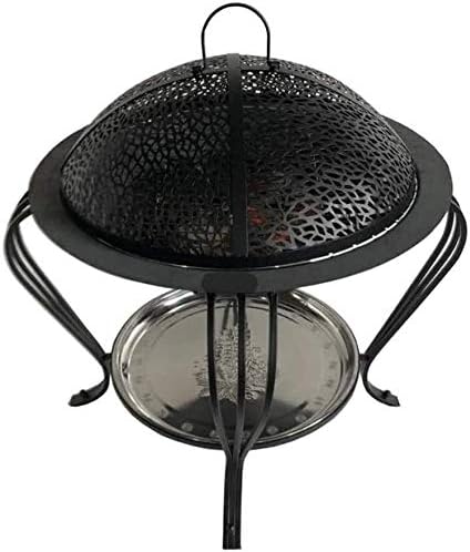 Fire Pits Outdoor Wood Burning Fire Pits Outdoor Fire Wood Burning Patio Coal Grill Firepit for Outside Grill Charcoal Smokeless Grill with Spark Screen Poker with Cover BBQ Cooking for Outside Campin