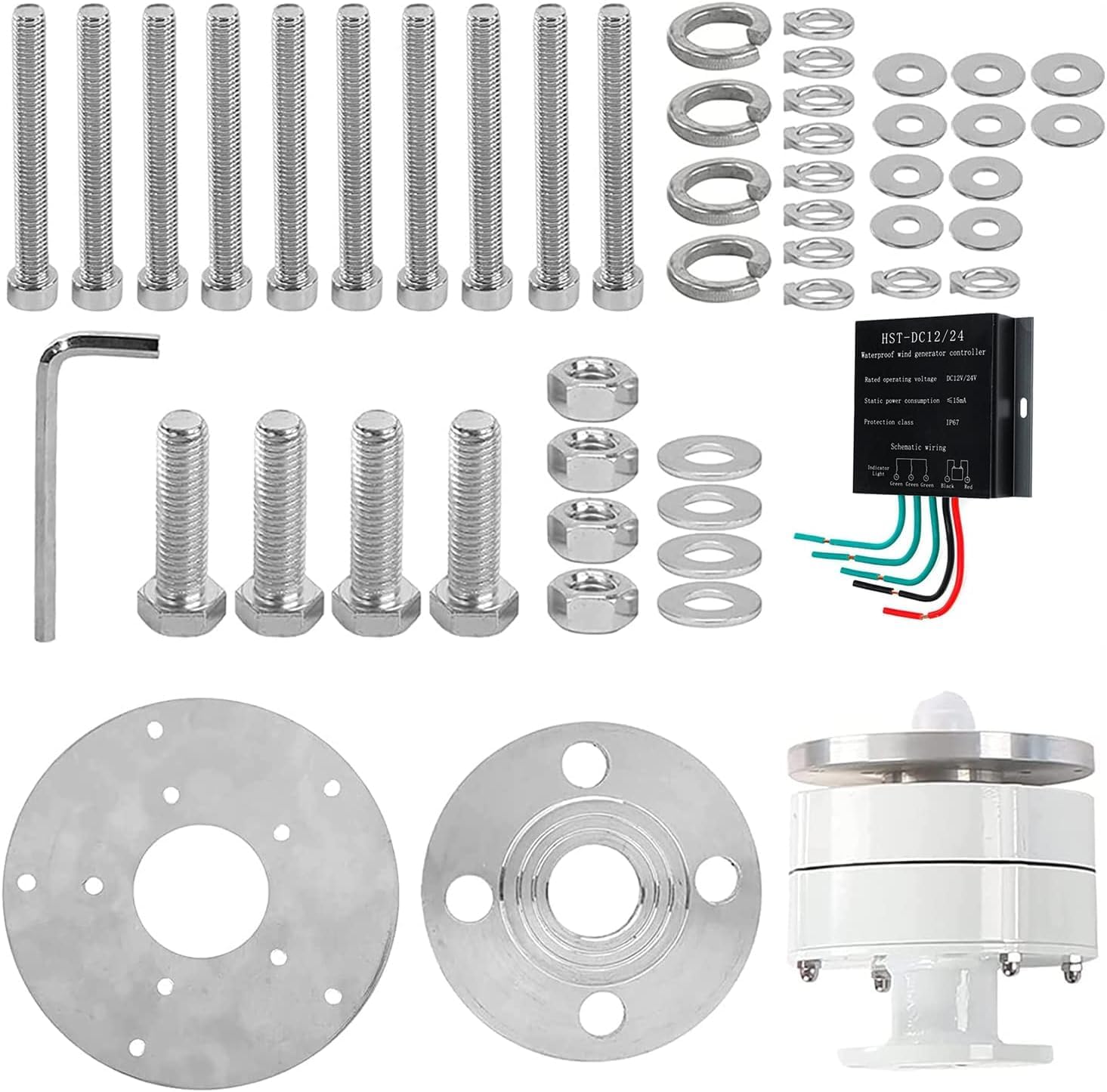 5000W Wind Turbine 5 Blades 2M/S Starting Lantern Shape Vertical Axis Wind Turbine with Charge Controller for Boat