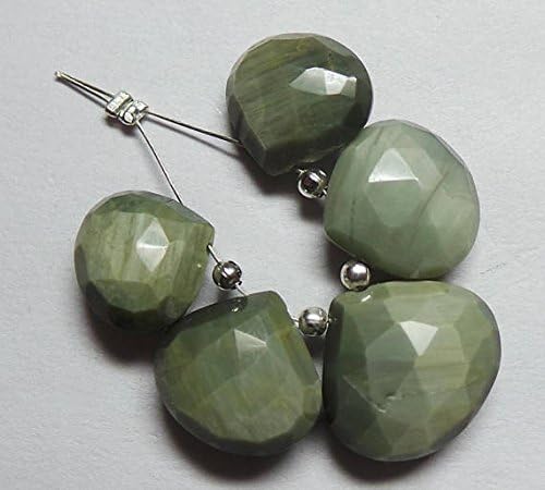5 pcs strand fantastic super natural cat's eye 10.5x11-13x14.5 mm faceted heart shape