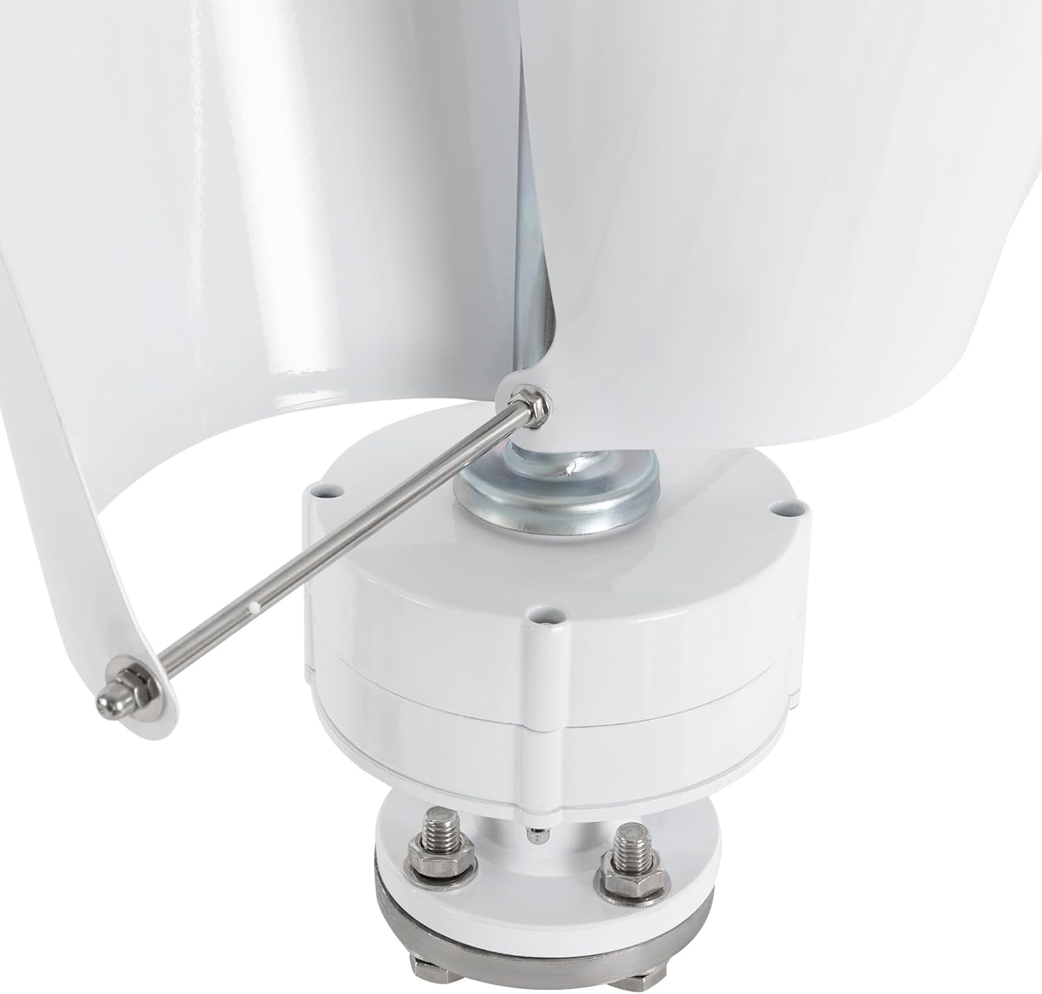 Vertical Wind Turbine Vertical Axis Wind Turbine Generator Kit with Controller 500W 12V 2 Blades Vertical Axis Windmill for Home Street Lighting, White