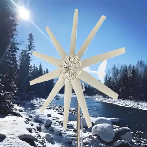 12000W Wind Turbine Generator Kit - High Efficiency 10-Blade Horizontal Windmill for 12V, 24V, 48V Off-Grid Systems - Ideal for Home, RV, Farm (Includes Controller)