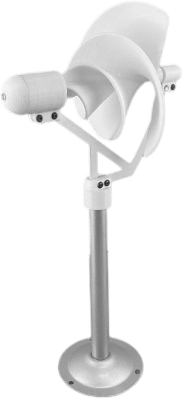 DIY White Wind Turbine Generator Model 10W Micro Spiral Wind Turbine Generator Permanent Magnet Generator Model Breeze Start Generator Light with LED Light