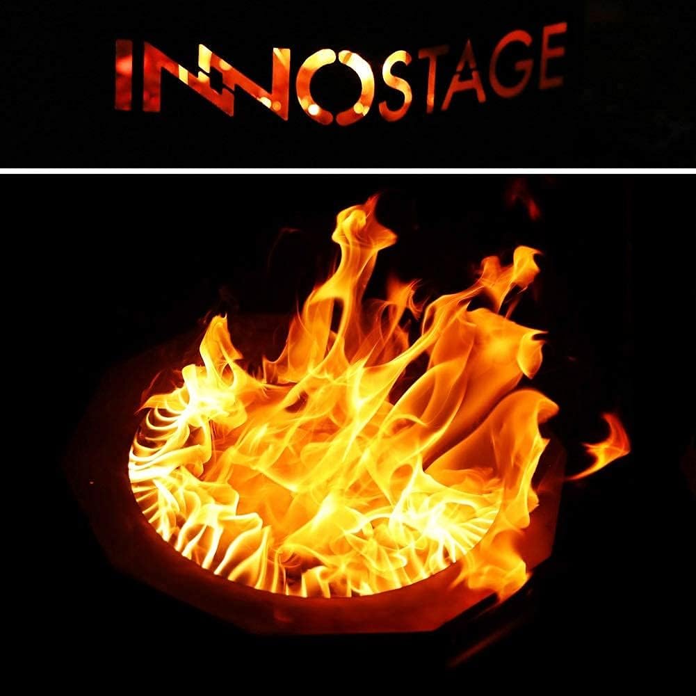 Patented Stainless Bonfire Fire Pit with Portable Carrying Storage Bag and Ash Bucket with Lid and Wood Handle Coal Shovel