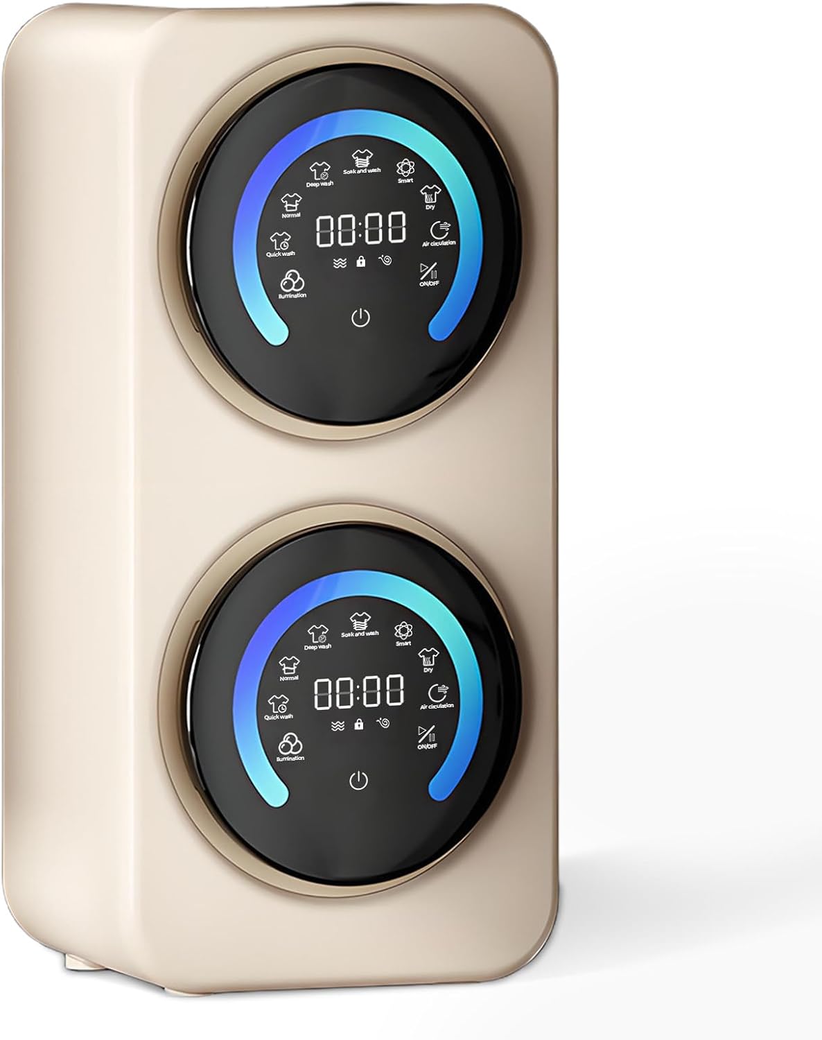 BANGBANGJI Portable Clothes Washing Machines, Mini Washing Machine with 3.5Lx2 Twin Tub, LED Display, Stainless Steel Drum for Underwear, Socks, Baby Clothes Desktop