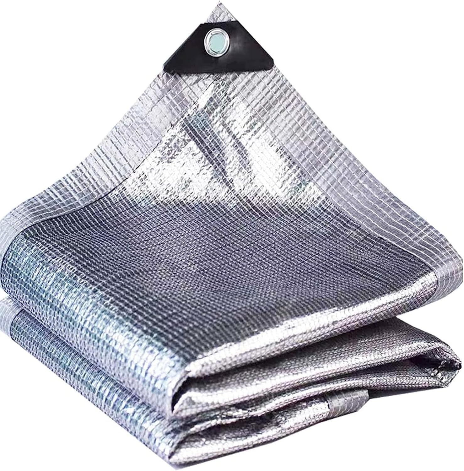 99% Aluminet Shade Cloth Reflective Aluminet Sun Shade Cloth Shade Cover with Grommets Mesh Sun Screen Fabric Shade Netting for Plant Cover Patio Canopy Garden Perg