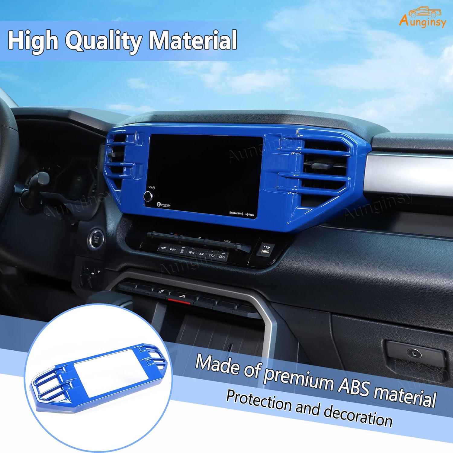 Car Center Console Air Outlet Cover Kit Compatible with Toyota Tundra 2022 Sequoia 2023 Center Console Side Air Outlet Trim Cover Center Console Air Outlet Vent Panel Decor Frame Protect Accessories