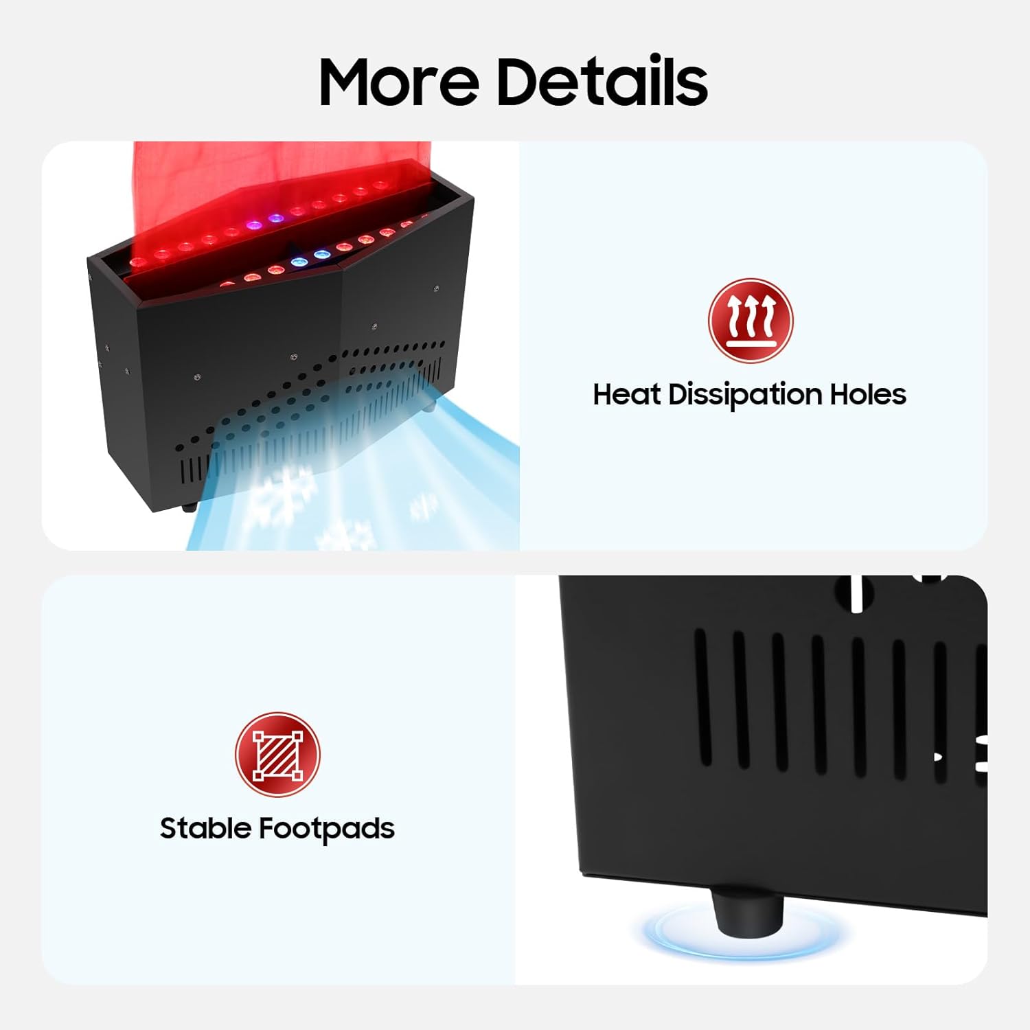 4.92ft Fake Flame Light with 36 LED Light, Red & Blue LED Flame Stage Effect Light Artificial Fake Fire Flame Lamp for Nightclub, Campfire Party, Special Holiday (1.5m/4.92ft, Type 1)