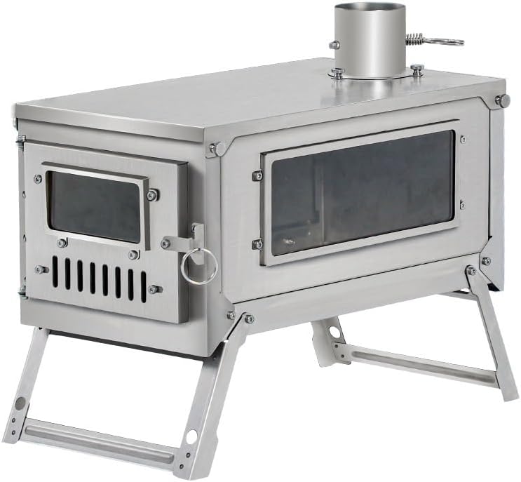 Outdoor Fireplaces Titanium Stove Foldable Lightweight Durable Portable Folding Wood Burning Outdoor Fire Pits