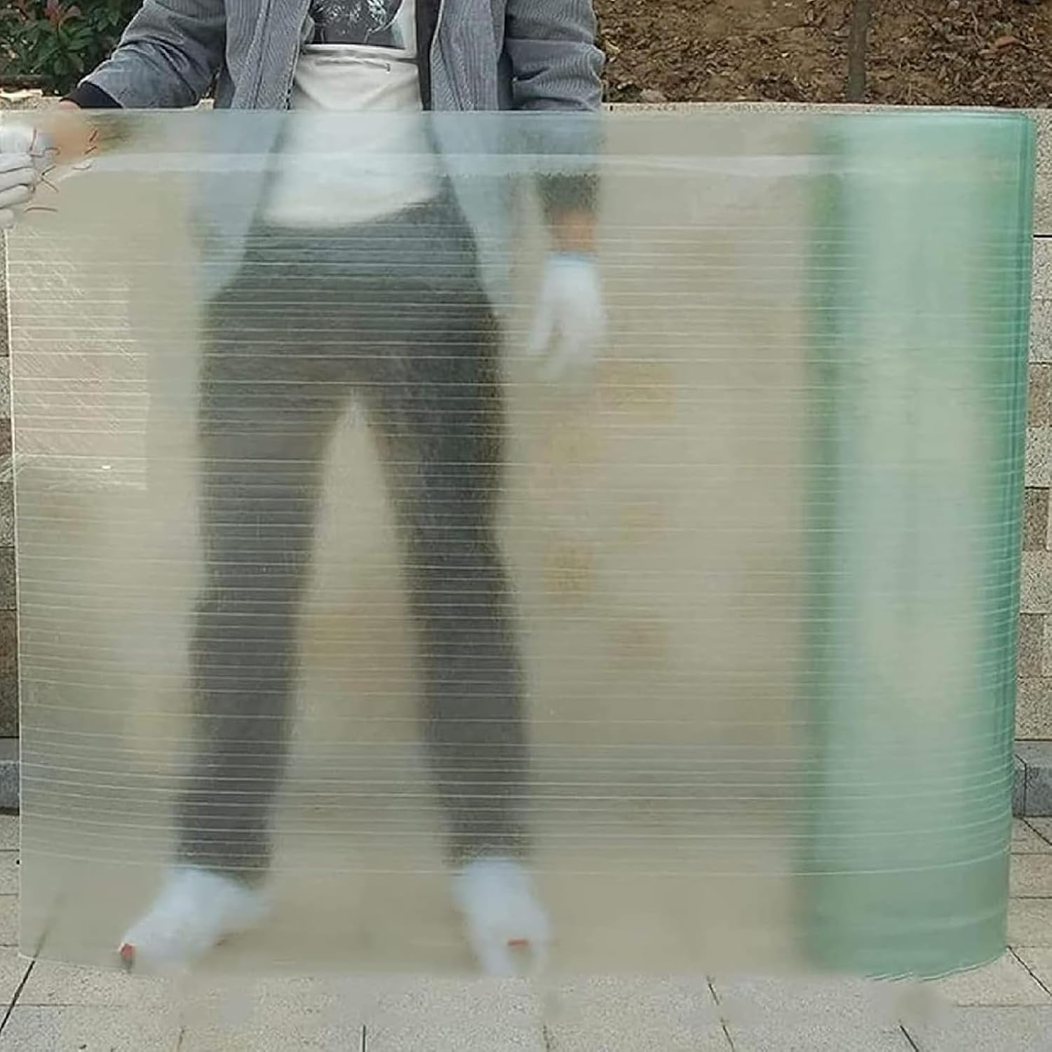 Polycarbonate Roofing Sheet,Clear Roof Panels,Glassfiber Sunshine Board Rainproof Insulation for Greenhouse Canopy,Waterproof UV Protection,Outdoor Garden Patio Covers (4.92 x 13.1ft)