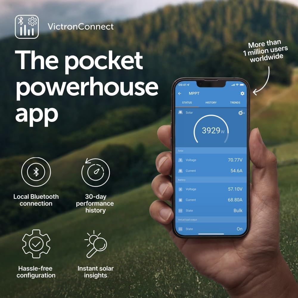 Victron Energy SmartSolar MPPT MC4, 250V 60A Charge Controller (NH-354, Bluetooth, 12/24/36/48V)