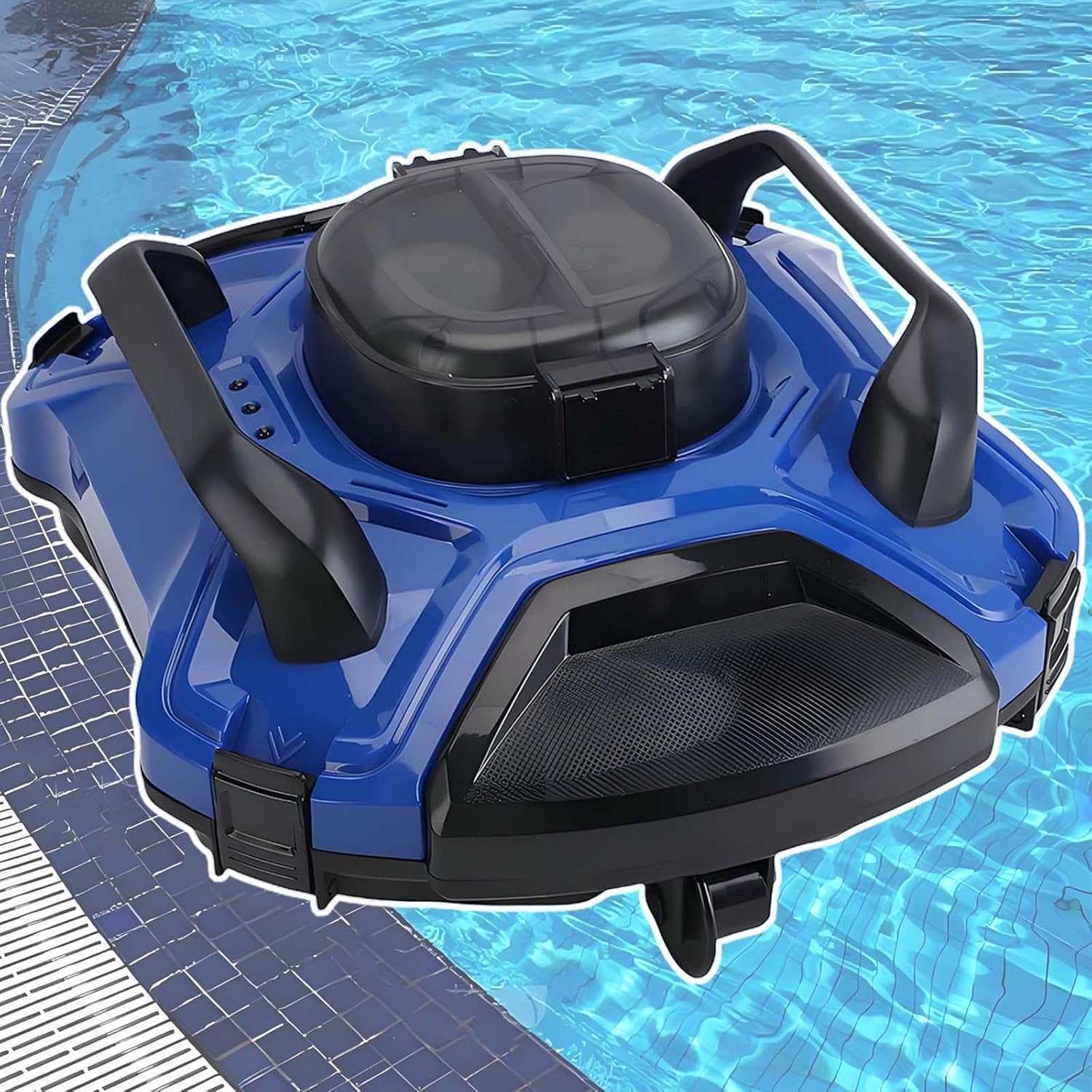 Pool Robot Vacuum for Inground Pools,w/200 Micron Filter Basket,Cordless Robotic Pool Cleaner Lasts 120 min, up to 914 Sq.ft