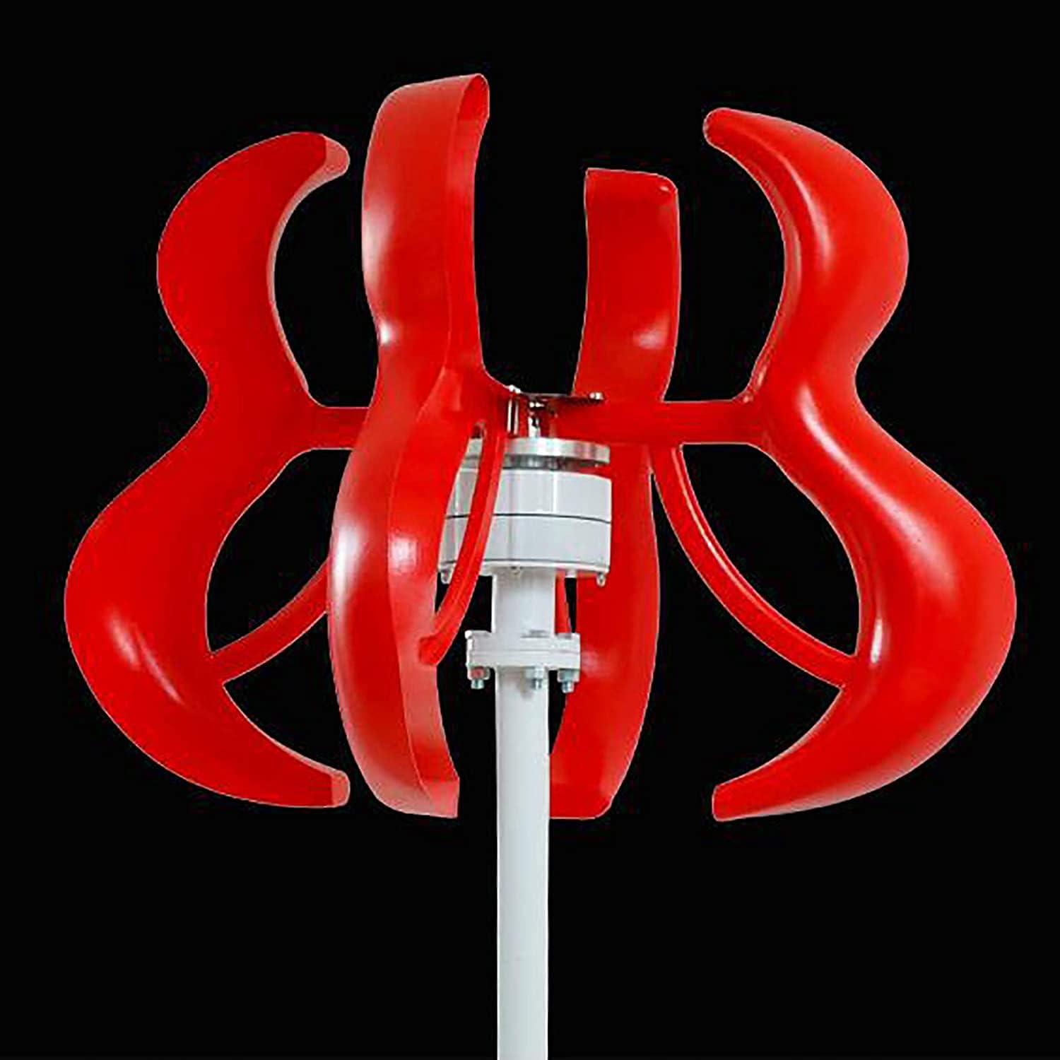 Wind Turbine Generator with Controller,5 Blade Windmill Generator Wind Turbine Businesses Turbine Generator Kit for Home Camping Red 5000W