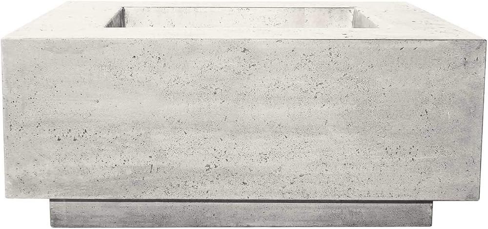 Prism Hardscapes Tavola 42 Concrete Gas Fire Pit (PH-427-3LP), Propane, Natural, 42x42-Inch