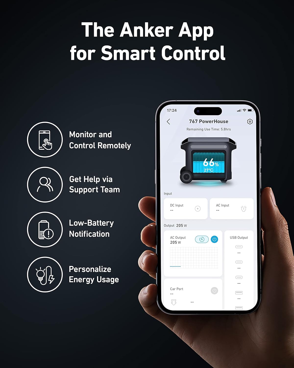 Anker SOLIX F2000 Portable Power Station, Powerhouse 767, 2400W Solar Generator, GaNPrime Battery Generators for Home Use, LiFePO4 Power Station for Outdoor Camping, and RVs (Solar Panel Optional)