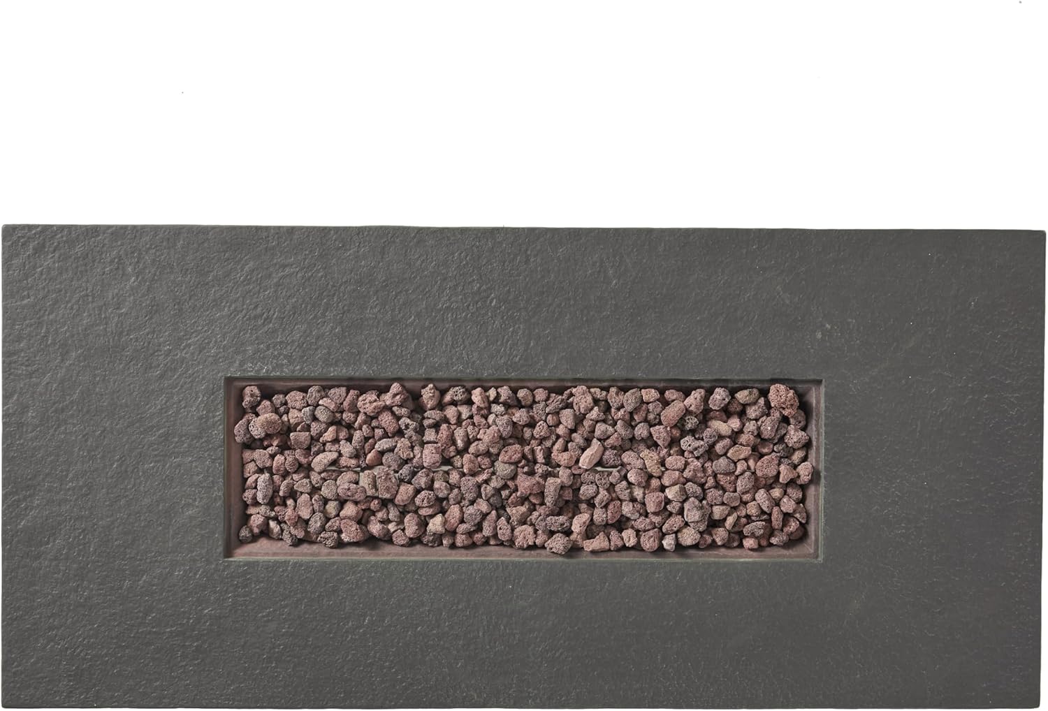 Propane Fire Pit Table, Rectangle 50,000 BTU Outdoor Fire Pit, 56 Inch Portable Gas Fire Pits for Patio Backyard Garden, Faux Stone Magnesium Oxide Design, Not Included Propane & Cover - Stone Gray