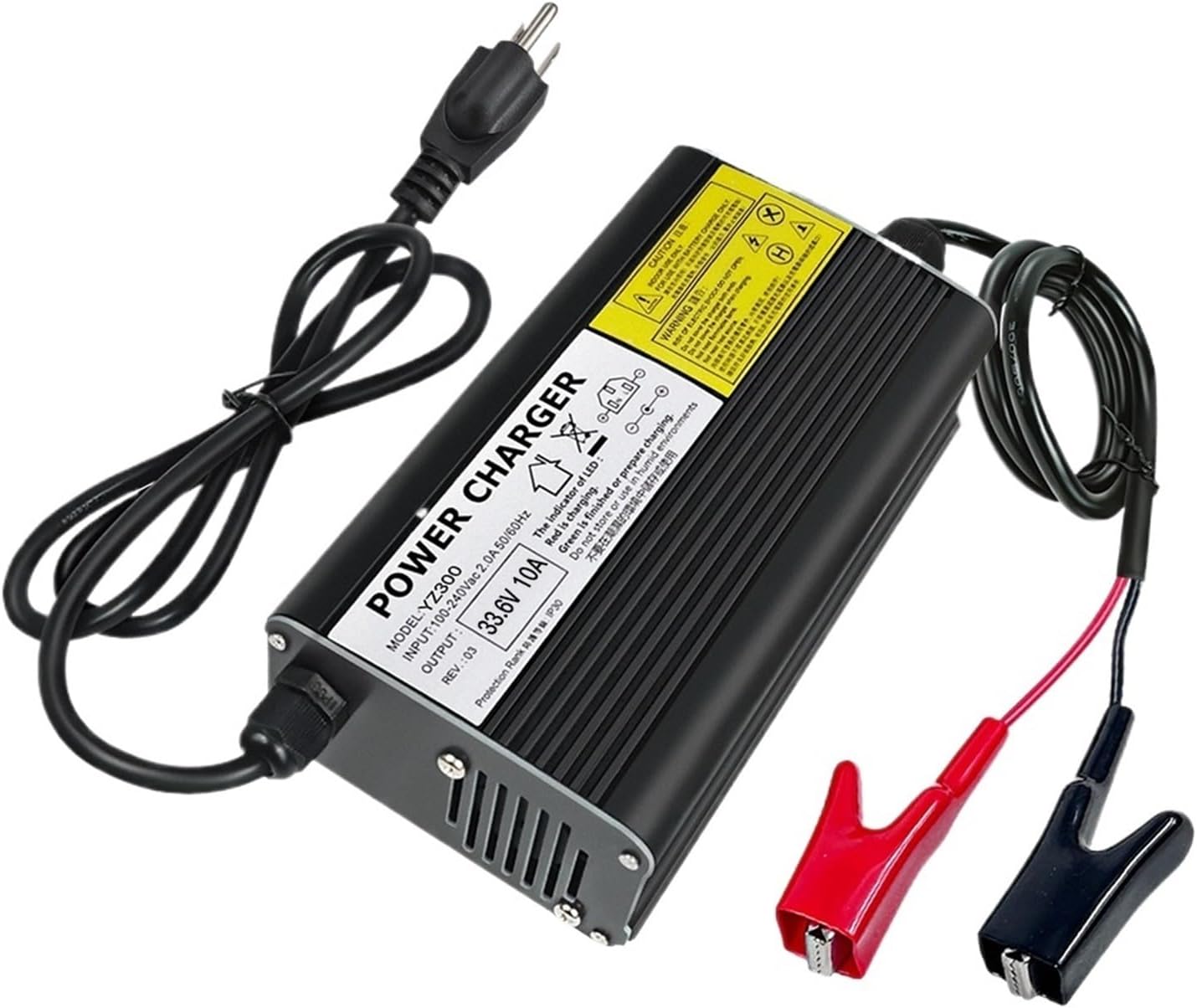 Charger Aluminum Lithium Ion Battery 33.6V 10A Lithium batterys Charger 8S 30V Charger for 30V Power Tools Intelligent and efficient Charging Power Adapter with Fan(XT60,E+U)